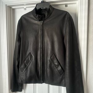 Emporio Armani Black Leather Jacket